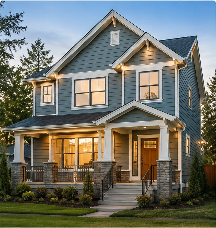 Sample finished exterior paint job