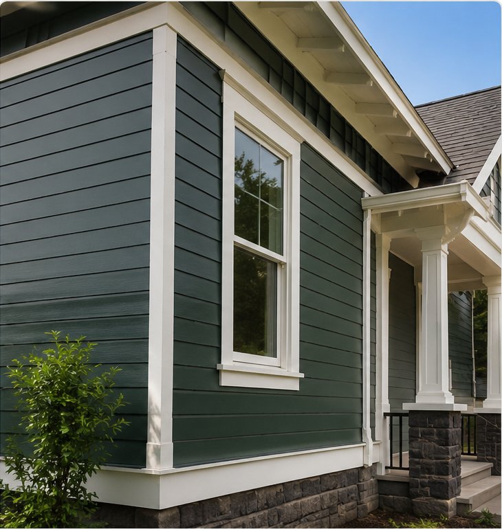 Sample siding and trim repaint